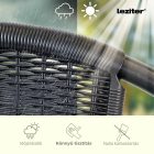 Elzas 4+1 kerti bútor garnitúra szett fekete