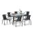 Elzas 6+1 kerti bútor garnitúra szett fekete