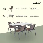 Elzas 4+1 kerti bútor garnitúra szett barna