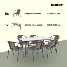 Elzas 6+1 kerti bútor garnitúra szett barna