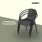 Rozetta 4+1 kerti bútor garnitúra szett fekete