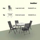 Amira 4+1 kerti bútor garnitúra szett fekete