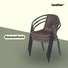 Rozetta 4+1 kerti bútor garnitúra szett barna