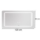 Vid tükör led világítással 120x60 cm