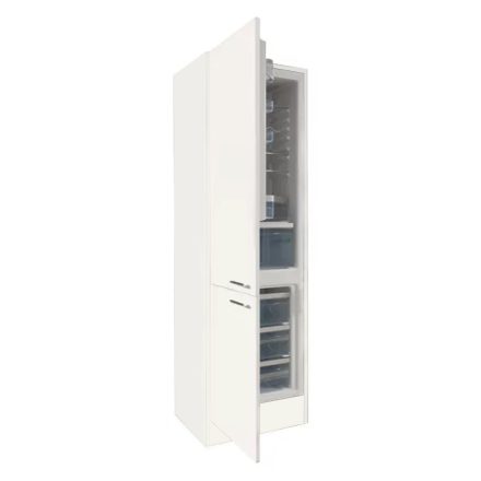 Yorki 60-as alulfagyasztós hűtős kamra szekrény fehér korpusz selyemfényű fehér fronttal