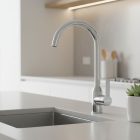 Auri mosogató csaptelep szálcsiszolt