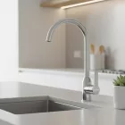Leziter Auri mosogató csaptelep, szálcsiszolt inox