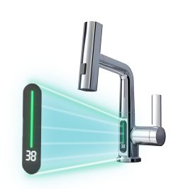   Mara mosogató csaptelep multifunkciós fejjel digitális kijelzővel króm