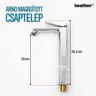 Leziter Arno magasított mosdó csaptelep, króm