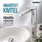 Leziter Arno magasított mosdó csaptelep, króm