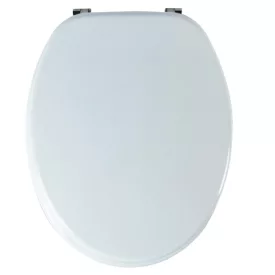 Alaska fehér MDF fa WC ülőke rozsdamentes fémzsanérral
