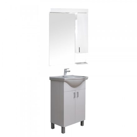 EKONOMIK 65 cm komplett fürdőszoba bútor, LED világítással