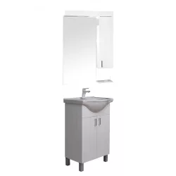   EKONOMIK 75 cm komplett fürdőszoba bútor, LED világítással