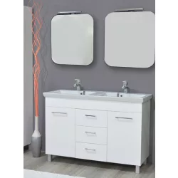 Flat 120 komplett fürdőszoba bútor dupla mosdóval