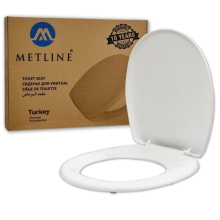 Fehér színű thermoplast WC ülőke műanyag zsanérral