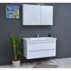 Sharp 100 cm tükrös szekrény LED világítással, fehér