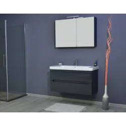   Sharp 105 komplett fürdőszoba bútor LED világítással, fali