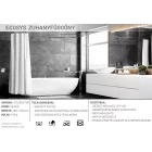 Textil zuhanyfüggöny 180x200 cm, fehér, mosható és vasalható
