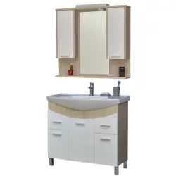   ZX sonoma 95 cm komplett fürdőszoba bútor LED világítással