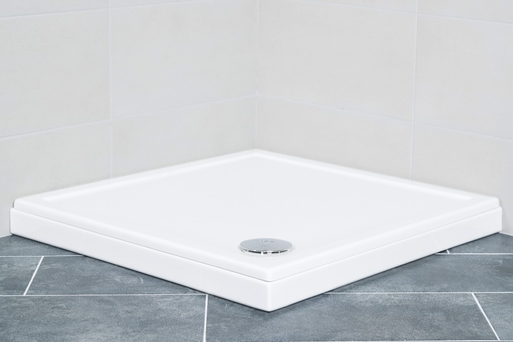 Favorit ULTRA SLIM zuhanytálca szögletes, Zuhanyszifonnal 80 x 80 cm